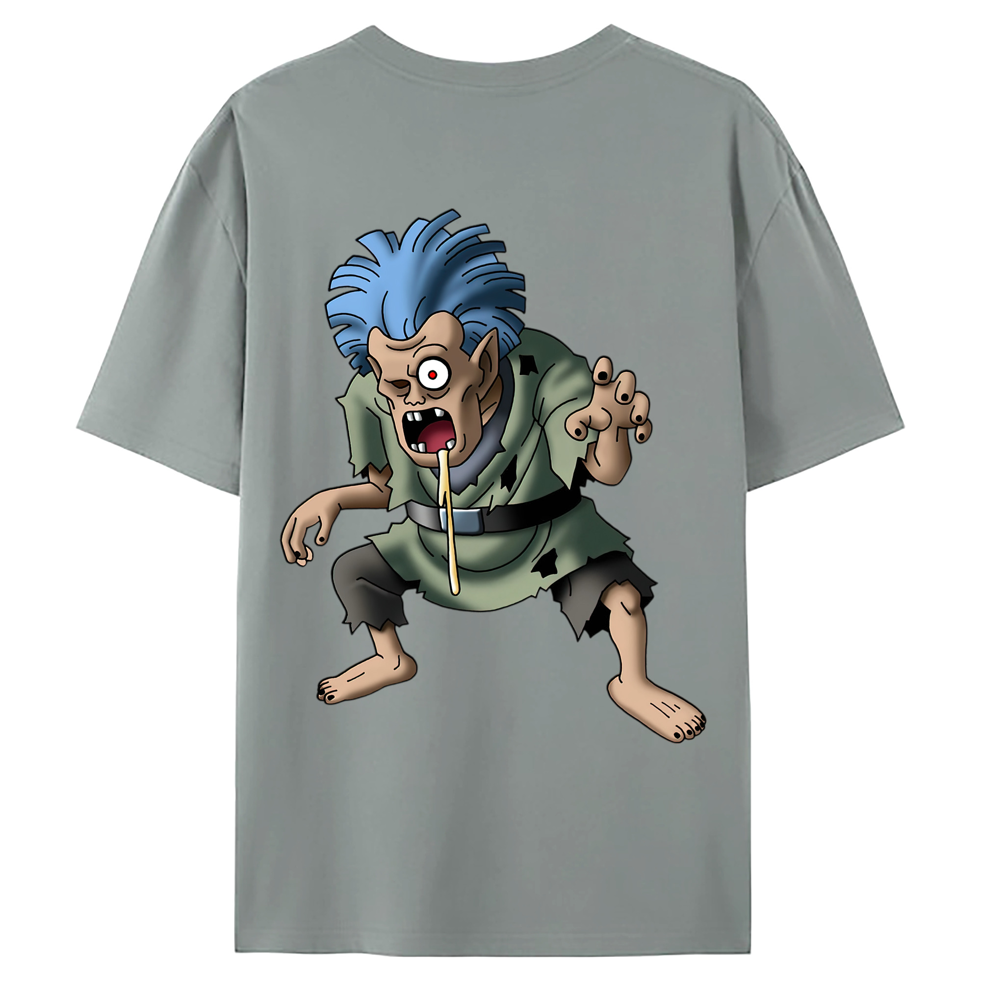 （画像用） ドラゴンクエスト Doragon Kuesuto Dragon Quest 綿100％ メンズ半袖Tシャツ（バックプリント） 通気性